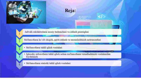 Jadval redaktorlardan iqtisodiy masalalarni echish jarayonida foydalanish - Image 2
