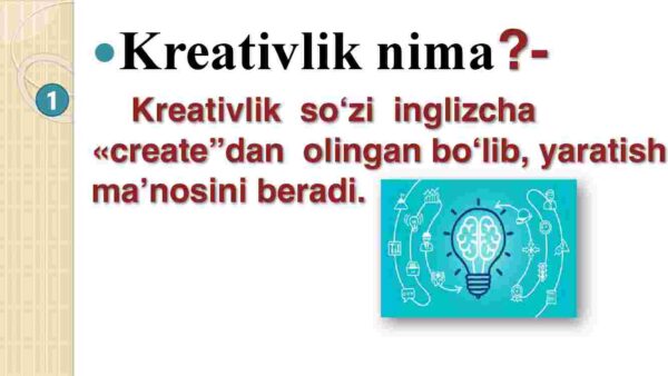 "Kreativ fikrlash" faniga kirish - Image 3