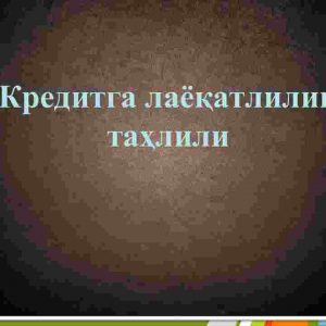 Kreditga layoqatlilik tahlili