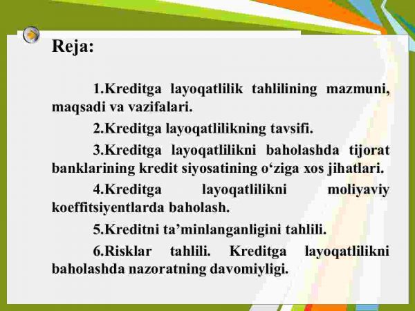 Kreditga layoqatlilik tahlili - Image 2
