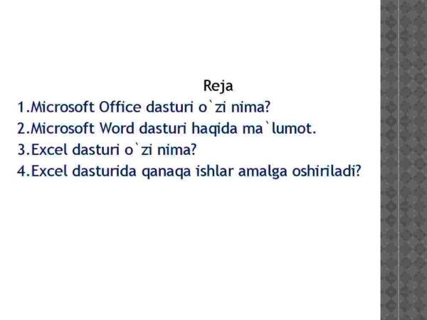 Microsoft Office dasturlarida haqida va hujjatlar yarata olish - Image 2