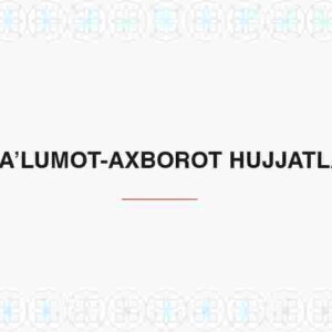 Ma'lumot-axborot hujjatlari