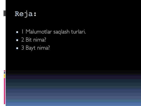 Malumotlarni saqlash: bit va baytlar - Image 2