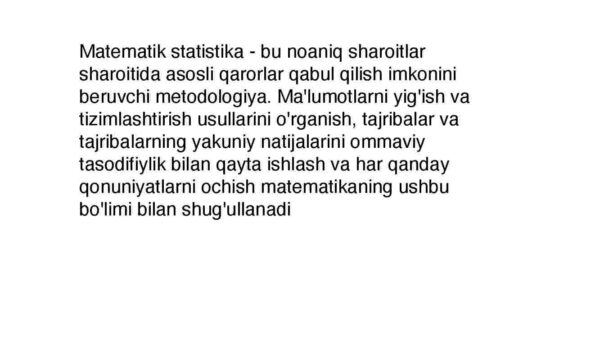 Matematik statistikanning asosiy tushunchalari - Image 2