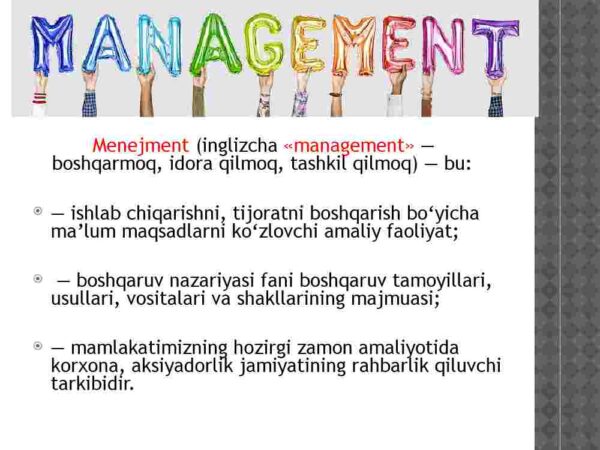 Menejmentning nazariy asoslari - Image 3