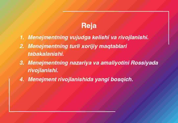 Menejment nazariyasi va amaliyotining rivojlanishi - Image 2
