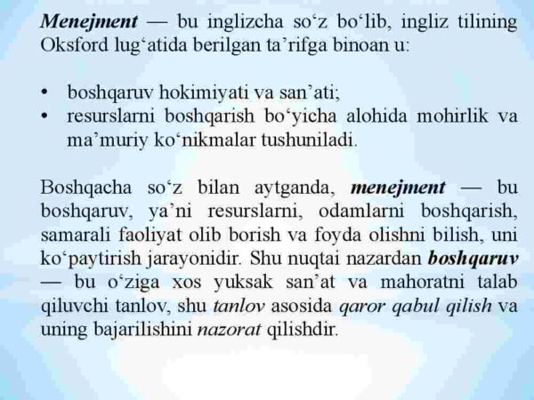 Menejmentning rivojlanish tarixi va hozirgi holati - Image 3