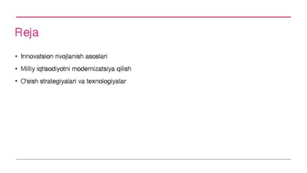 Milliy iqtisodiyotni innovatsion rivojlantirish strategiyasi - Image 2