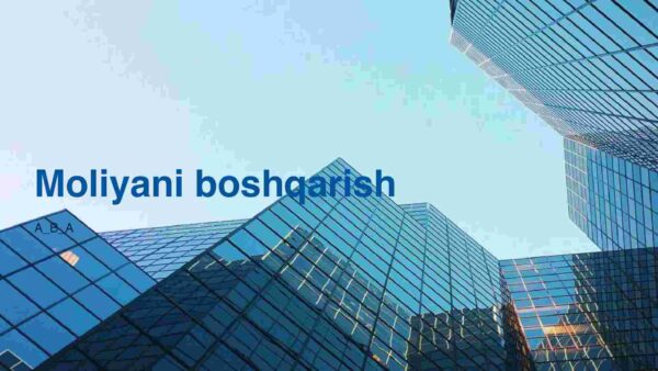 Moliyani boshqarish