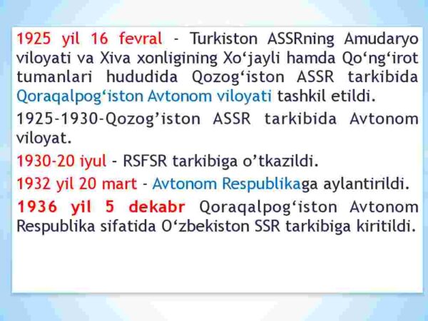 Mustaqillik yillarida Qoraqalpog‘iston Respublikasi - Image 2