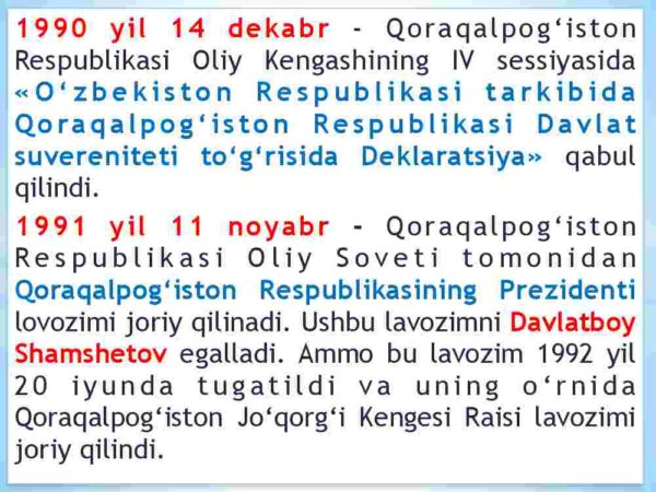 Mustaqillik yillarida Qoraqalpog‘iston Respublikasi - Image 3