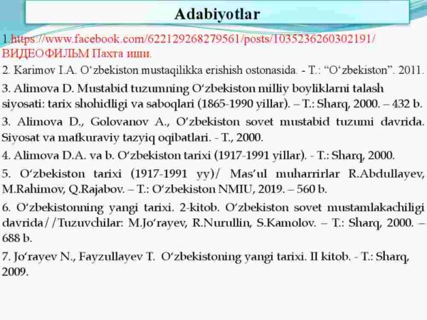 O'zbekistonning mustaqillikka erishishi arafasidagi ijtimoiy-siyosiy va iqtisodiy ahvoli - Image 2