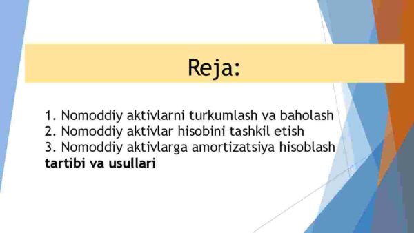 Nomoddiy aktivlar hisobi - Image 2