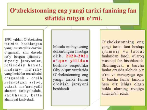 O'zbekistonning  eng  yangi  tarixi o'quv fanining predmeti, maqsadi va vazifalari, nazariy-metodologik tamoyillari - Image 3