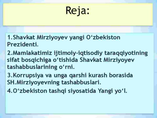 О'zbekiston Respublikasi Prezidenti Shavkat Mirziyoyev rahbarligida yangilanayotgan О'zbekiston: milliy tiklanishdan – milliy yuksalish sari - Image 4