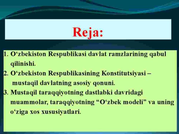 O'zbekiston tanlagan mustaqil rivojlanish yo'li va uning ahamiyati - Image 2