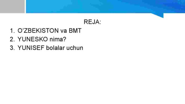 O'zbekiston va BMT. YUNESKO. YUNISEF. - Image 2