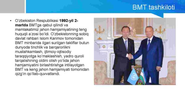 O'zbekiston va BMT. YUNESKO. YUNISEF. - Image 3
