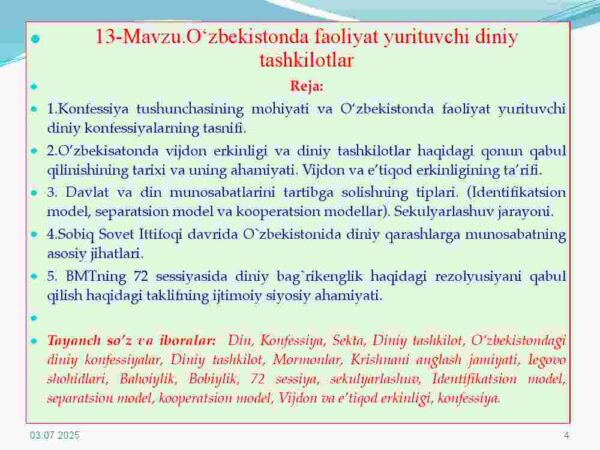 O'zbekistonda faoliyat yurituvchi diniy tashkilotlar - Image 4
