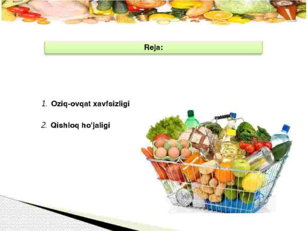 Oziq-ovqat xavfsizligi va qishloq ho'jaligini rivojlantirish - Image 2