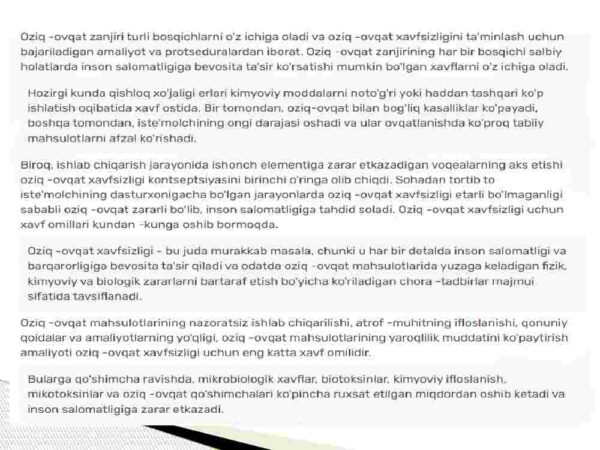 Oziq-ovqat xavfsizligi va qishloq ho'jaligini rivojlantirish - Image 4