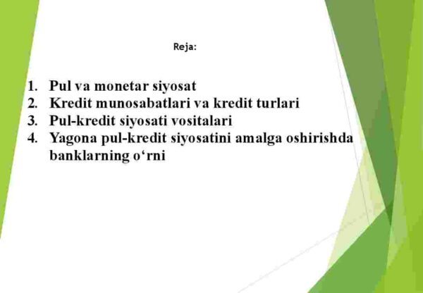 Pul-kredit siyosati - Image 2