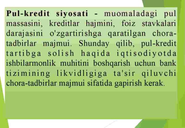 Pul-kredit siyosati - Image 4