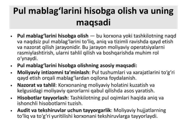 Pul mablag'lari hisobi - Image 3