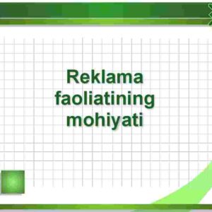 Reklama faoliatining mohiyati