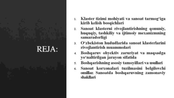 Sanoat klasterlari. Sanoatda zamonaviy boshqaruv tizimi - Image 2