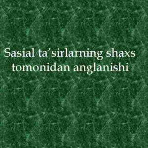 Sasial ta'sirlarning shaxs tomonidan anglanishi