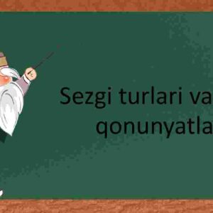 Sezgi turlari va unig qonunyatlari