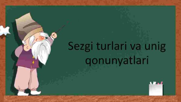 Sezgi turlari va unig qonunyatlari