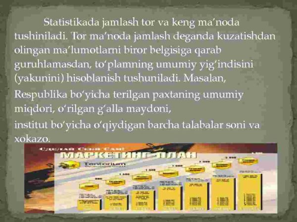 Statistik ma'lumotlarni jamlash va guruhlash - Image 4