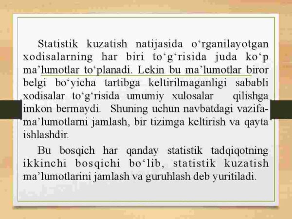 Statistik ma'lumotlarni jamlash va guruhlash - Image 3
