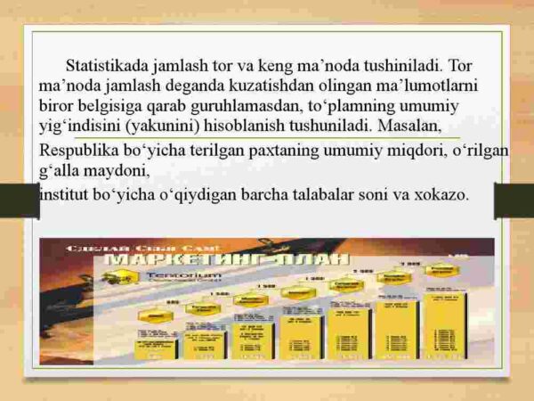 Statistik ma'lumotlarni jamlash va guruhlash - Image 4