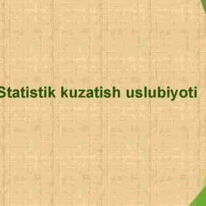 Statistik kuzatish uslubiyoti