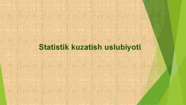 Statistik kuzatish uslubiyoti