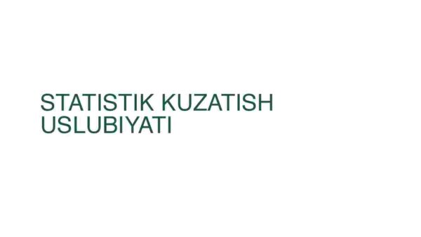 Statistik kuzatish uslubiyati