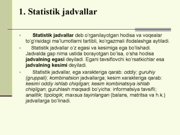 Statistik ma'lumotlarni jadval va grafiklarda tasvirlash - Image 3