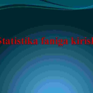 Statistika faniga kirish