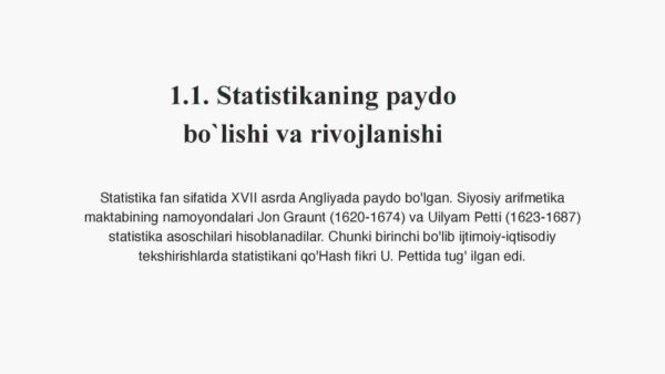Statistika nazariyasi. Statistika umumiy nazariyasi predmeti va uslubi - Image 3