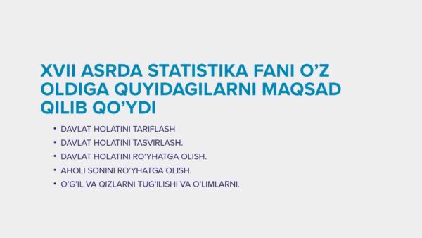 Statistika nazariyasi. Statistika umumiy nazariyasi predmeti va uslubi - Image 4