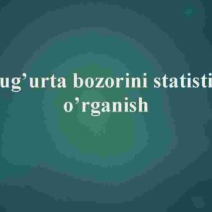 Sug'urta bozorini statistik o'rganish