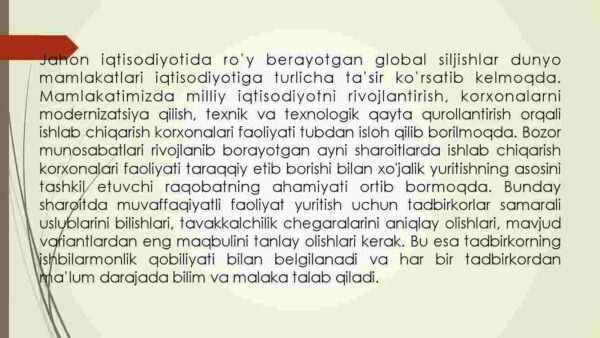 O'zgaruvchan ishbilarmonlik muhitida tavakkal qilish va foyda olish - Image 3