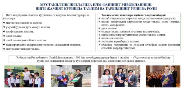 O'zbekiston Respublikasida ta'lim sohasida amalga oshirilgan islohotlar - Image 4