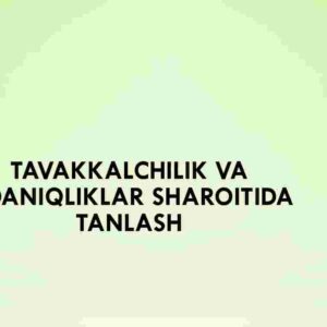Tavakkalchilik va noaniqliklar sharoitida tanlash