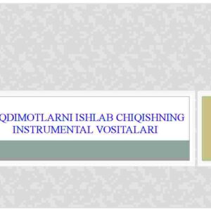 Taqdimotlarni ishlab chiqishning instrumental vositalari