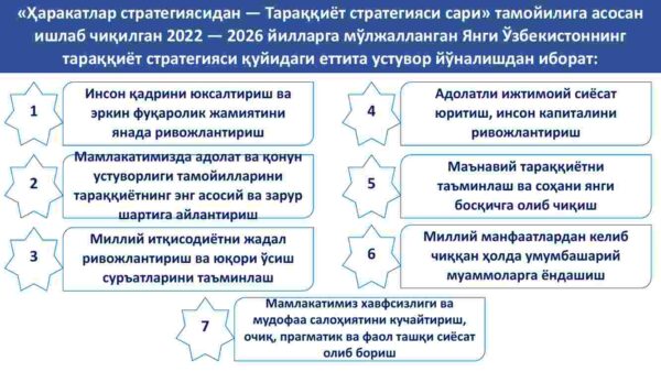 2022–2026 yillarga mo‘ljallangan yangi O‘zbekistonning taraqqiyot strategiyasi - Image 3