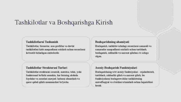 Tashkilotlar va ularni boshqarish - Image 2